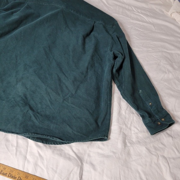 Cabelas Green Shirt Long Sleeve Jacket Size 2XL Hunting Outdoor Fish Button Up - Picture 13 of 16